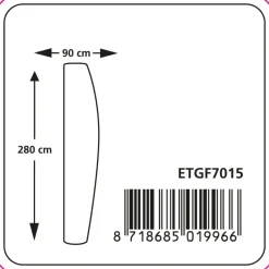 Eurotrail Cantonic XL 280 x 90 Grey zweefparasolhoes