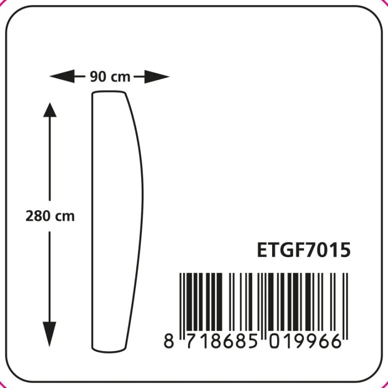 Eurotrail Cantonic XL 280 x 90 Grey zweefparasolhoes