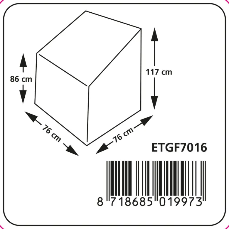 Eurotrail Cantonic 66x66x117 Grey Stapelhoes