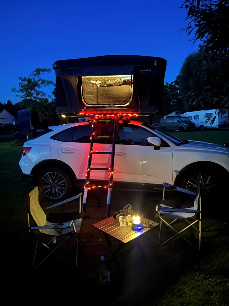 Eurotrail 5 meter draadloos verlichte scheerlijn - Yellow