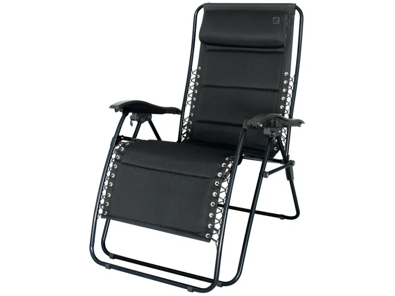 Eurotrail Tarente 3D mesh relaxstoel - Black