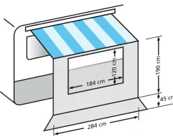 Eurotrail 284 x 190 cm universele voorwand