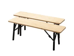 EveBase Bamboo camping bank - set van 2