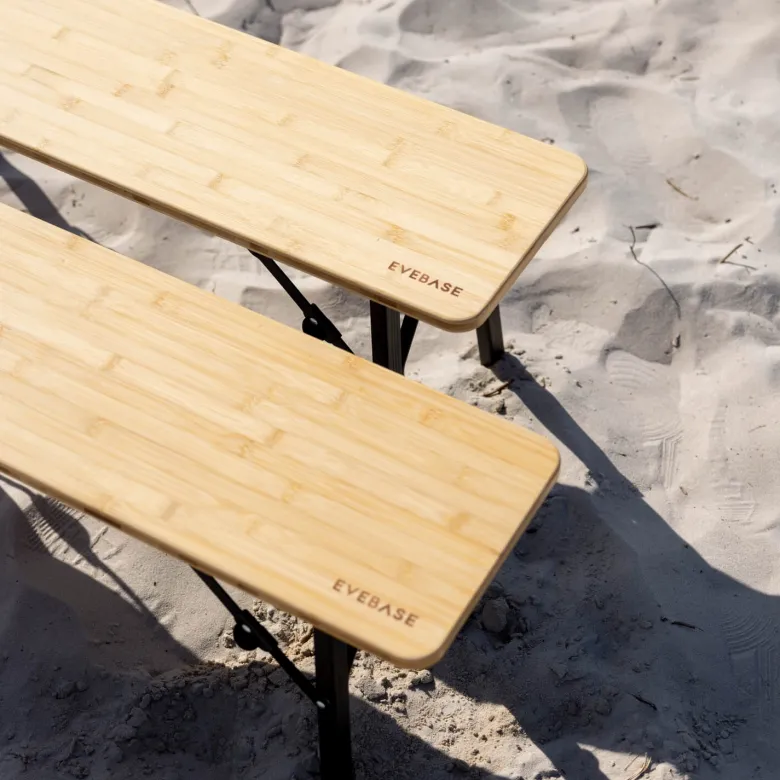 EveBase Bamboo camping bank - set van 2
