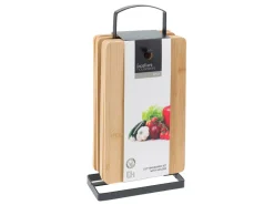 Excellent Houseware bamboe snijplanken met metalen standaard