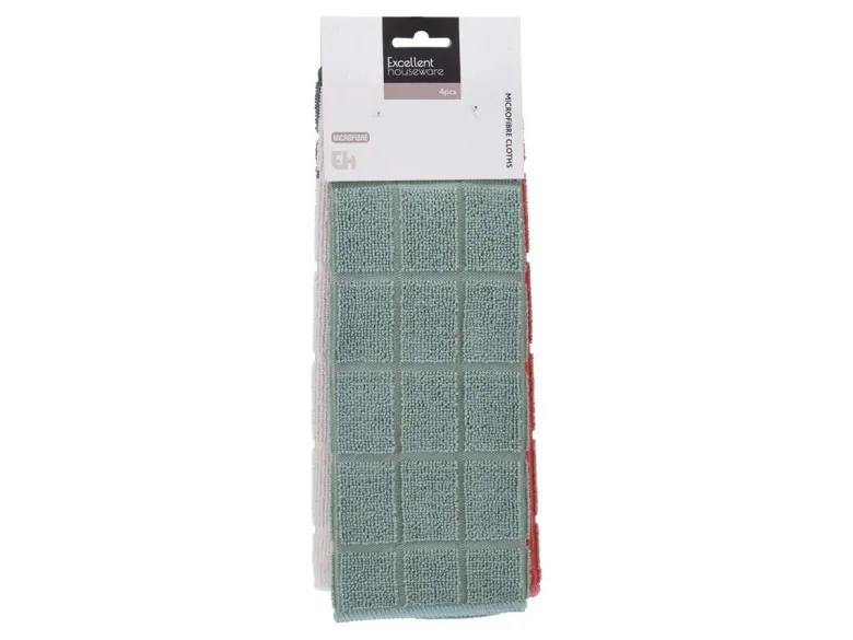 Excellent Houseware microvezeldoeken - 4 stuks