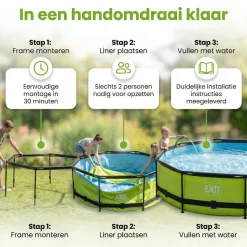 EXIT Lime 360x76cm Zwembad met pomp - Green