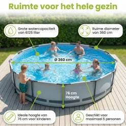 EXIT Lime 360x76cm Zwembad met pomp - Green