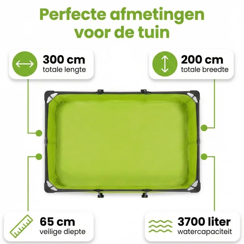 EXIT Lime 300x200x65cm Zwembad met pomp - Green