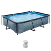 EXIT Stone 300x200x65cm Zwembad met pomp - Grey