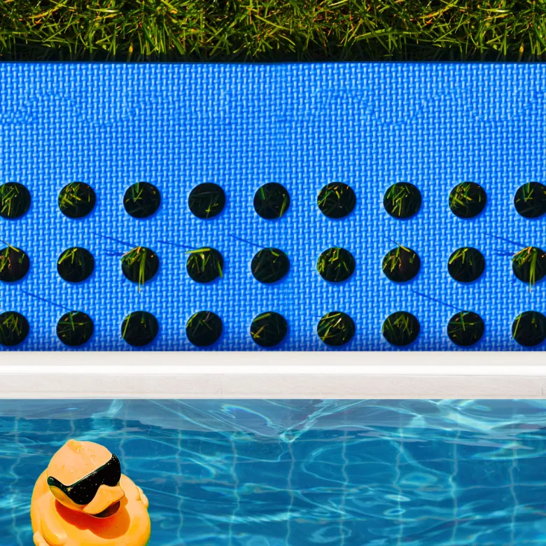 Eyepower 62x62cm set van 12 zwembad vloertegels - Blue