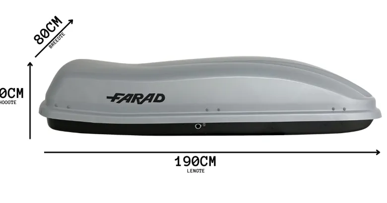 Farad Marlin N6 480 liter dakkoffer - Grey