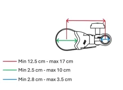 Fiamma Bike Block Pro S1 korte fietsklem - silver