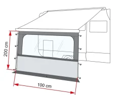Fiamma Blocker Pro voorwand 100