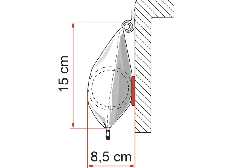 Fiamma Caravanstore XL 500 Royal Grey zakluifel