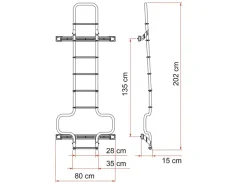 Fiamma Deluxe DJ Ducato H3 ladder - Deep Black