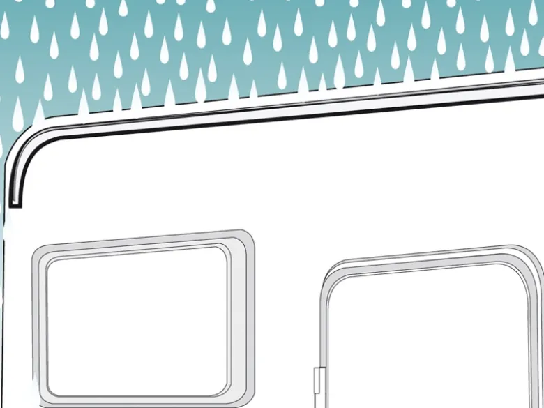 Fiamma Drip Stop regengoot wit 300 cm