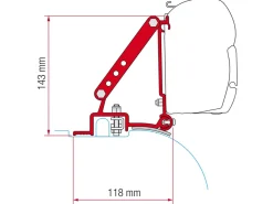 Fiamma F45 adapter Ducato H2 vanaf 2006