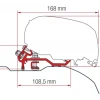 Fiamma F80 adapter Ducato L2/L3 H2 > 2006 Low Profile