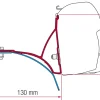 Fiamma F45 adapter Ducato Roof Rack H2 >2006