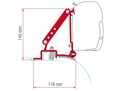 Fiamma F45 adapter Fiat Ducato Jumper Boxer High Roof na 1994 voor 06-2006