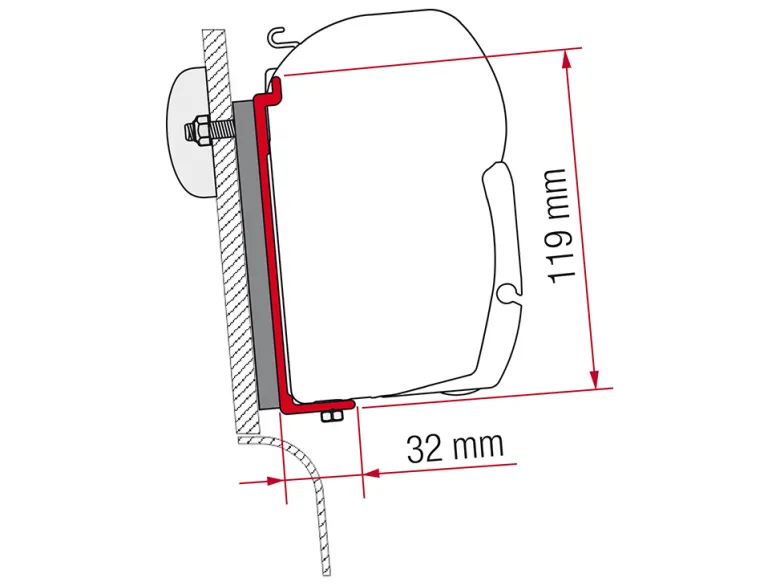 Fiamma F45 adapter High Roof Adapter Westfalia