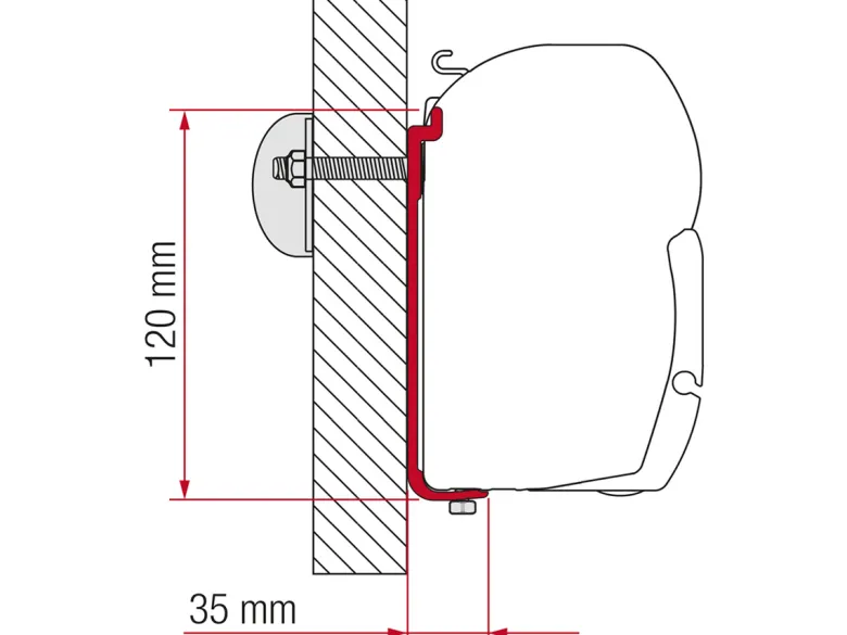 Fiamma F45 adapter Kit S 12 cm