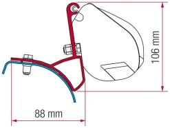 Fiamma F35 adapter Trafic Vivaro Primastar 2001-2014