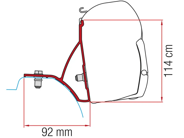Fiamma F45 adapter Trafic Vivaro vanaf 2015