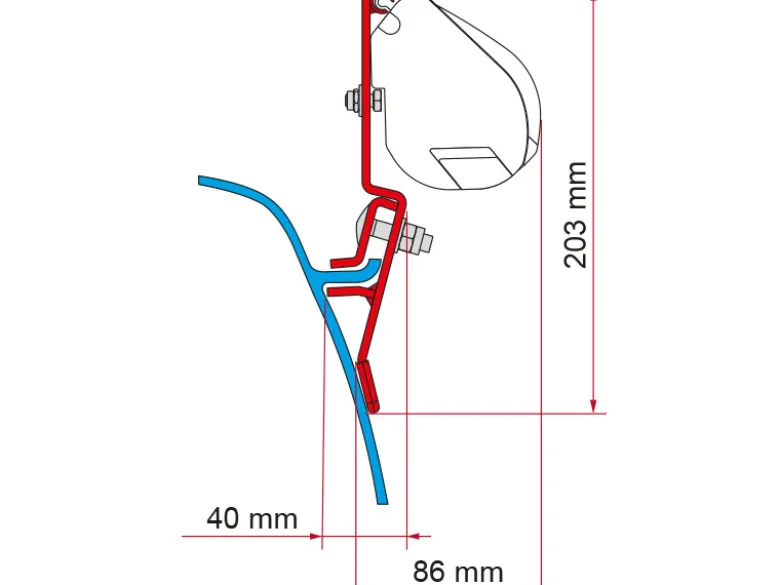 Fiamma F35 adapter VW T3