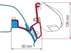 Fiamma F35 adapter VW T5/T6 California