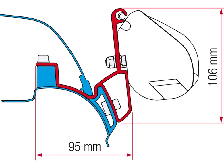 Fiamma F35 adapter VW T5/T6 California