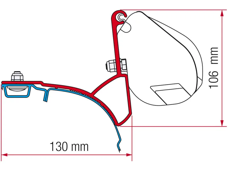 Fiamma F35 adapter VW T5/T6 Multivan Transporter na 2003