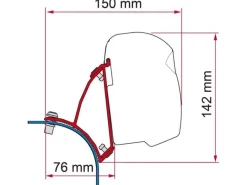 Fiamma F43 adapter VW T5/T6 Transporter Multivan lift roof