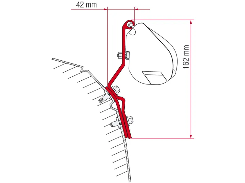 Fiamma F35 adapter VW T4 - VW T4 Lift Roof