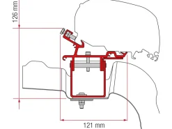 Fiamma F80/F65 adapter Crafter L3/L4 H3 >2017