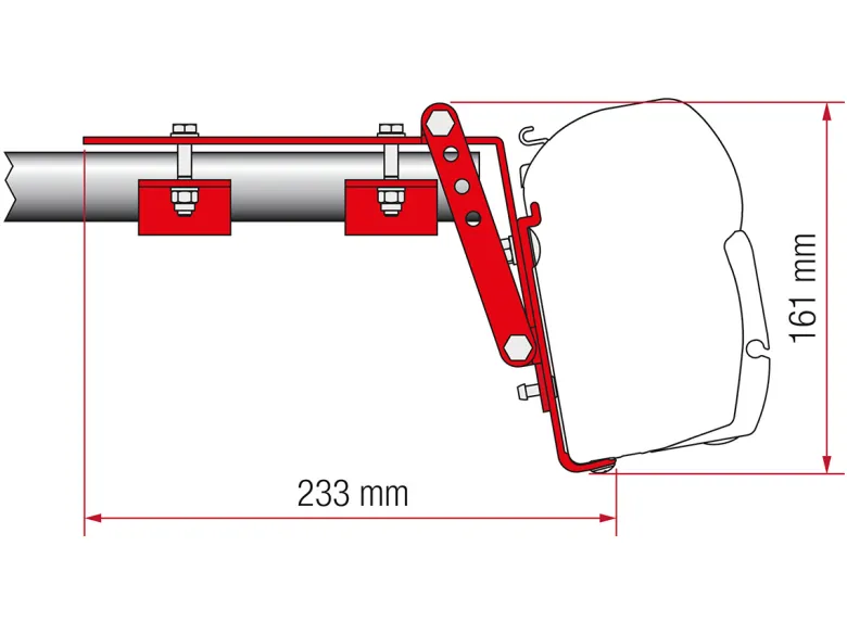 Fiamma F45/F43 adapter Roof Rail