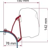 Fiamma F43/F45 adapter VW T5/T6 Transporter Multivan Lift Roof - Black