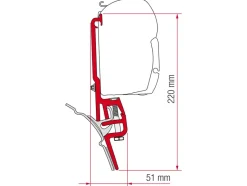 Fiamma F45/F43/F35 adapter VW T4 Brandrup