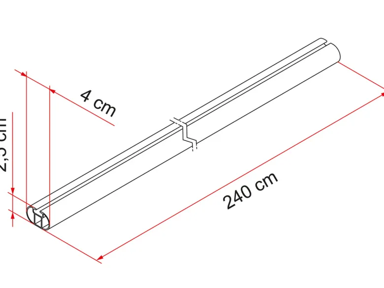 Fiamma Fixing Bar Pro L montagerail