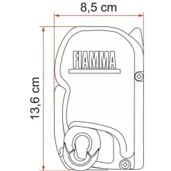 Fiamma F45s Deep Black 230 Royal Grey cassetteluifel