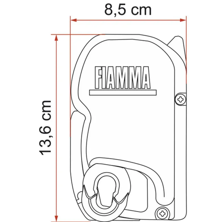 Fiamma F45s Deep Black 230 Royal Grey cassetteluifel
