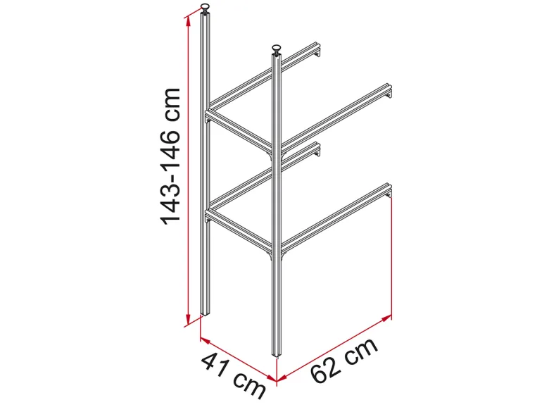 Fiamma Garage System Standard Upgrade opbergsysteem
