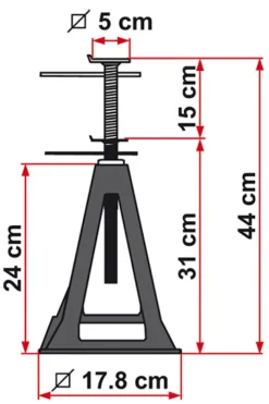 Fiamma Plastic jacks assteunen