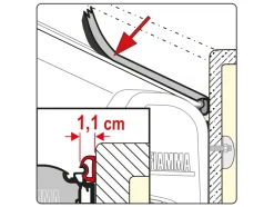 Fiamma Rain Guard S 550 afdichtrubber