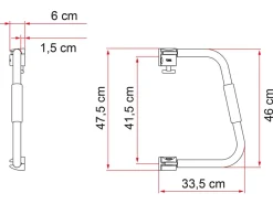 Fiamma Security 46 cm instapgreep - silver