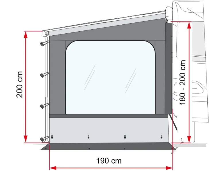 Fiamma Side W Pro F45 VAN zijwand