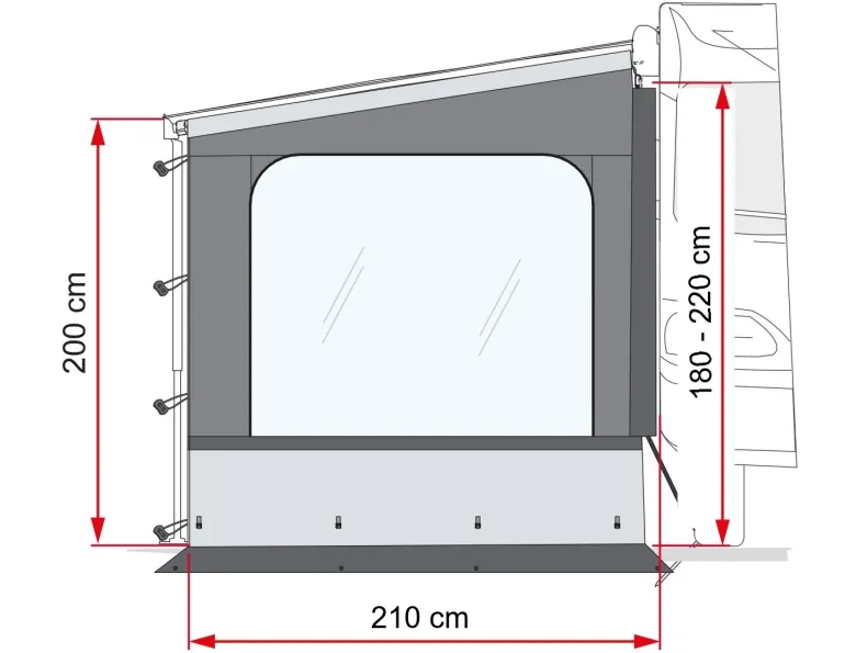 Fiamma Side W Pro zijwand F35 VAN
