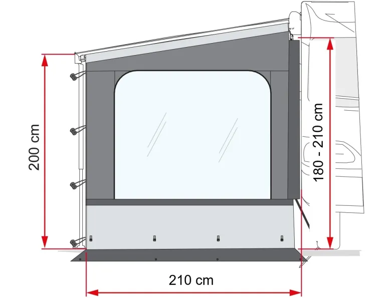 Fiamma Side W Pro zijwand F40 VAN