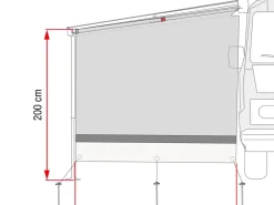 Fiamma Sun View Side Grey zijwand Caravanstore